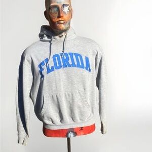Vintage Florida Gators Hoodie Mens Large Gray NCAA Sweatshirt Pullover Y2K